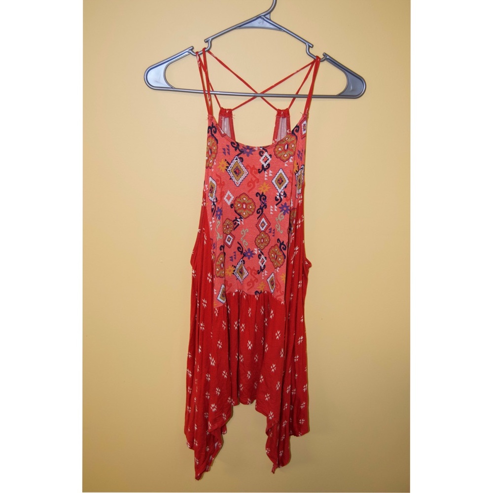 Orange Babydoll Strappy Tank